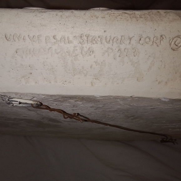 Mid Century Chalkware Victorian Dancing Couple 14 1/2" by 16 1/4" - Picture 4 of 4